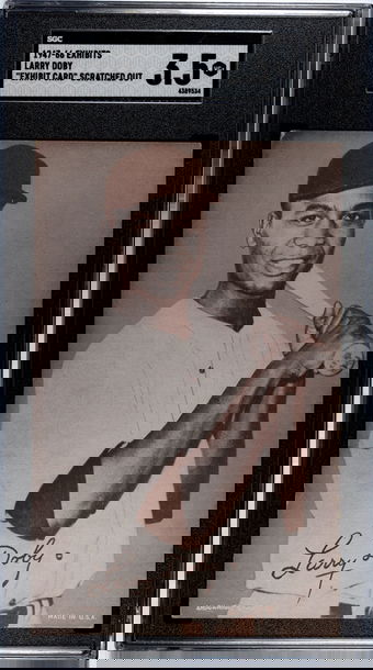 1947-66 Exhibits Larry Doby Cleveland Indians SGC 3.5 VG+