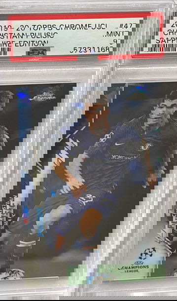 2019-20 Topps Chrome UCL Sapphire Christian Pulisic #47 PSA 9 *MINT*