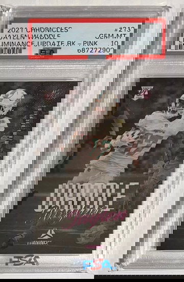 2021 Chronicles Jaylen Waddle Dolphins Rookie Pink Luminance PSA 10