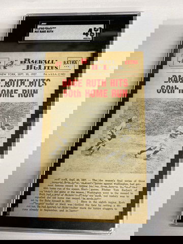 1960 NU-CARD Baseball Hi-Lites # 47 Babe Ruth 