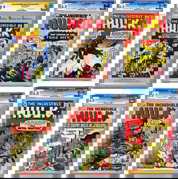 INCREDIBLE HULK #1-2-3-4-5-6 CGC-SS *1ST ISSUE MME REPRINT* SIGNED STAN LEE 1962