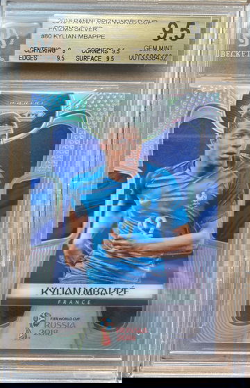 2018 Prizm World Cup Silver Kylian Mbappe RC BGS 9.5