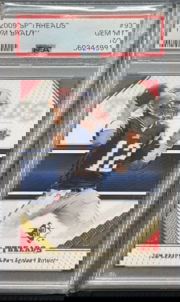 2009 Upper Deck SP Threads Tom Brady #93 Red PSA 10 Gem Mint