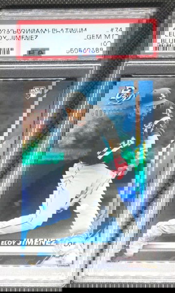 Eloy Jimenez 2019 Bowman Platinum Blue RC Rookie 8/150 PSA 10 POP 1