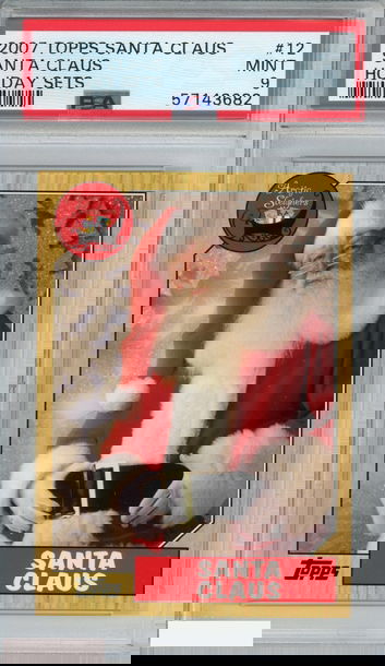 2007 TOPPS SANTA CLAUS HOLIDAY SETS SANTA CLAUS #12 PSA 9 MINT