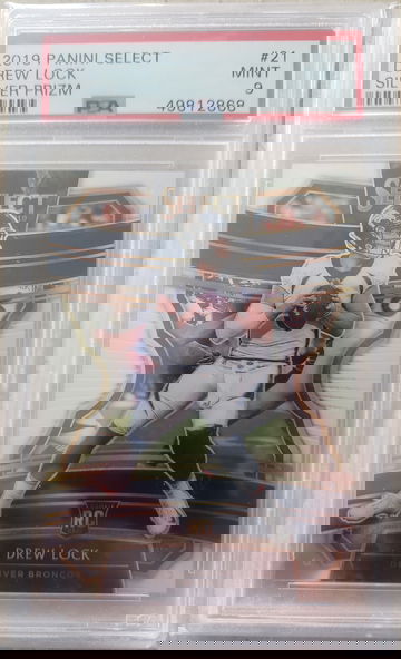 Drew Lock 2019 Select Silver #21 PSA 9