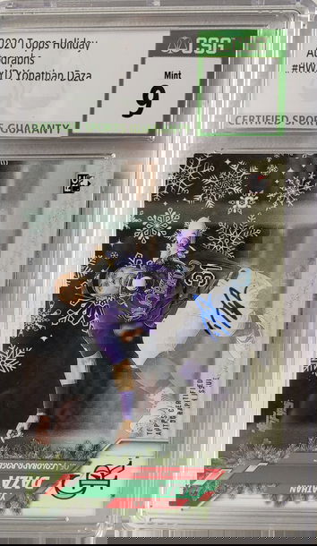 2021 Topps Series 1 Autographs Yonathan Daza #HWA-YD CSG 9