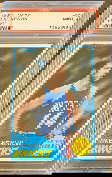 1981 Topps Basketball Mike Newlin - Graded PSA 9 Mint - #80 East - POP 57!