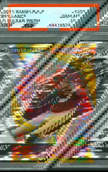 2021 Panini Rookies & Stars Trey Lance Gold pulsar prizm 2/15 RC PSA 10 Gem Mint