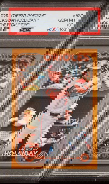 2024 Topps Chrome Jackson Holliday True Gold Refractor Rookie RC /50 PSA 10