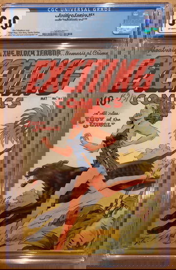 Exciting Comics #61 CGC 8.0 OW Pages 1948 Alex Schomburg cover VF