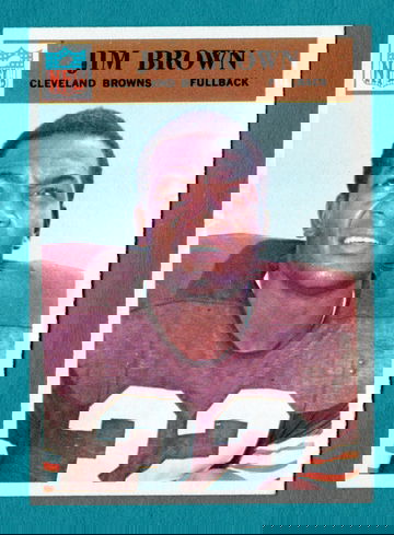 1966 Philadelphia Jim Brown #41 HOF Cleveland Browns - NM SHARP