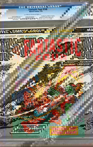 Fantastic Four #148 (1974) CGC 9.6 -- O/w to white pgs; Frightful Four app.