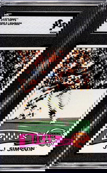 1975 Topps #500 O.J. Simpson Buffalo Bills SGC 9 Mint