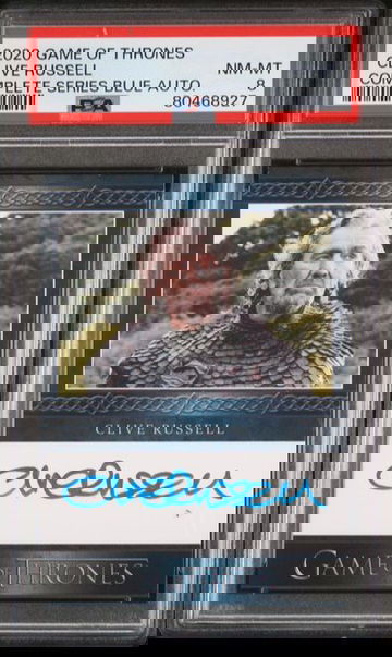 2020 Game of Thrones Clive Russell Complete Series Blue Auto PSA 8 [NS-1A.24]