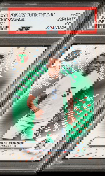 2023 Topps Pristine Road To UEFA Euro 2024 Green Jules Kounde #50 PSA 10