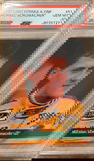 1992 Grid Formula 1 Michael Schumacher Rookie PSA 10 Gem Mint