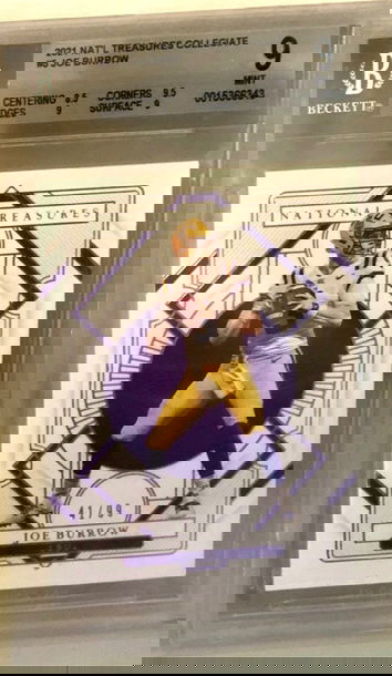 JOE BURROW 2021 NATIONAL TREASURES  #5 SP /99!