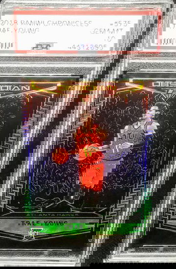 Trae Young 2018-19 Panini Chronicles Obsidian RC Rookie # 575 Graded PSA Gem Mint 10 POP 110