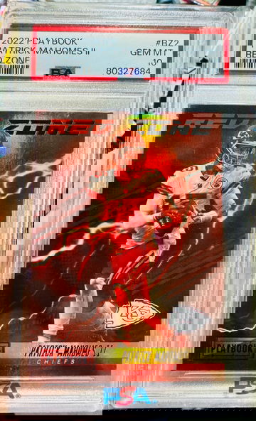 2022 Playbook Patrick Mahomes Red Zone PSA 10