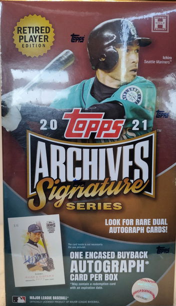 3 BOX LOT 2021 Topps Archives Signature Series Sealed Box 1 Encased Auto Per Retired Player Edition Loaded with 1/1's
