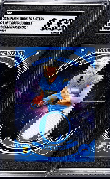 2024 Panini Rookies & Stars #SS-LMY Ladd Mcconkey Star Search Mat. Prime /25 SGC 8.5