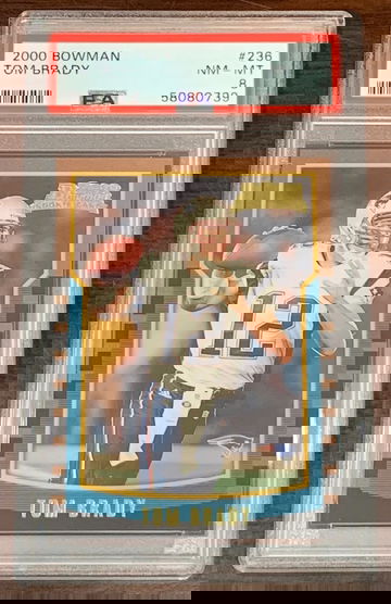 2000 Bowman Tom Brady PSA 8