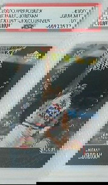 2003 Upper Deck UD Checklist Exclusives 300 Michael Jordan NBA Eastern Conference All Stars Bulls PSA 10 Gem Mint