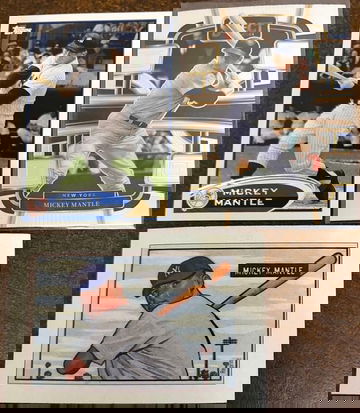 Mikey Mantle 3 Card Lot