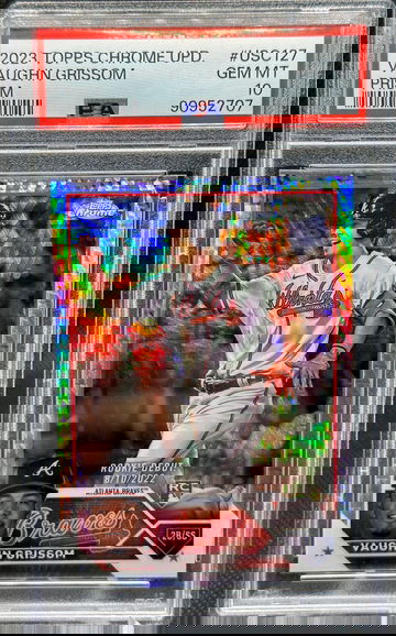 2023 Topps Chrome PRISM REFRACTOR RC SP Vaughn Grissom #USC127 PSA 10 ANGELS!