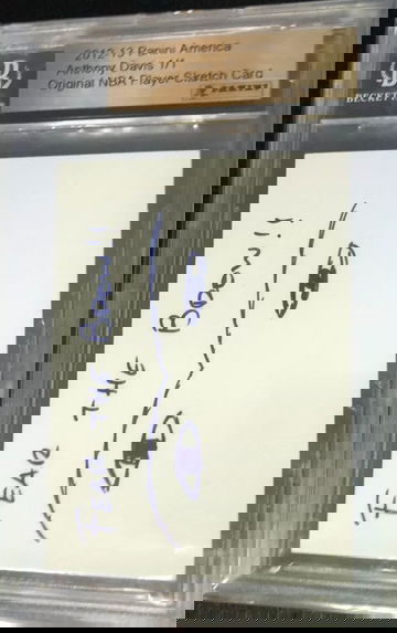 2012-13 Panini Original NBA Player Sketch Card Anthony Davis 1/1 RC AUTO 