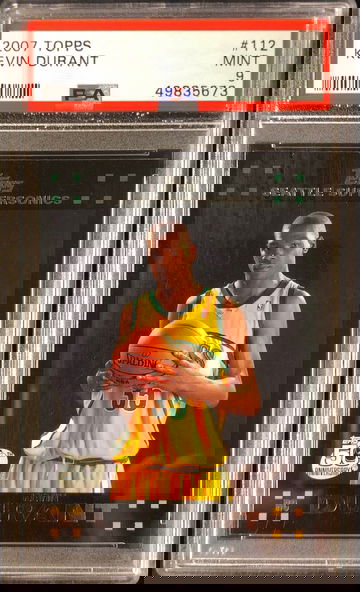 2007 Topps Kevin Durant Black Border Rookie Card RC PSA 9