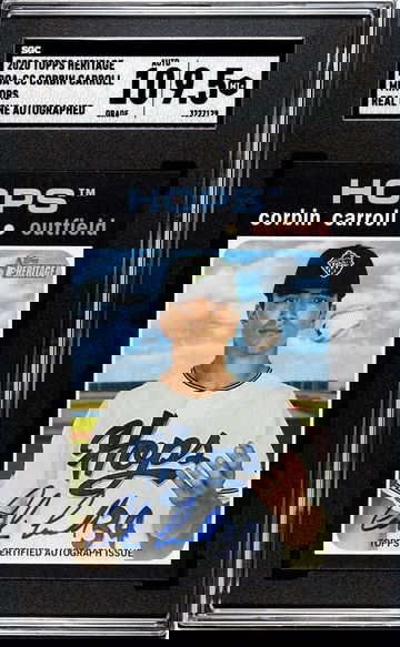 Corbin Carroll 2020 Topp Heritage Minors Real One Auto SGC 9.5 10 Autograph