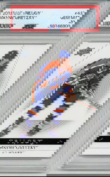 2013 UPPER DECK TRILOGY #43 WAYNE GRETZKY CARD EDMONTON OILERS PSA 10 LOW POP