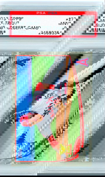 2013 Topps #27 Mike Trout Sliding-Desert Camo PSA 9