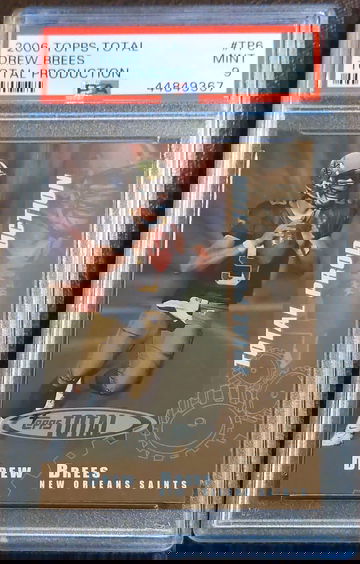 2006 Topps Total, Total Production, #TP6, Drew Brees, PSA 9