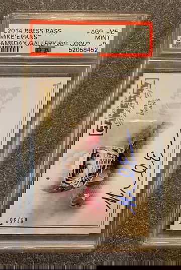 Mike Evans 2014 Press pass Gameday gallery auto PSA 9