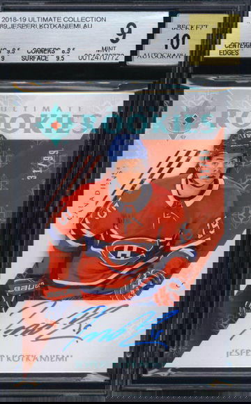 2018-19 Ultimate Collection #89 Jesperi Kotkaniemi Auto Rookie /99 