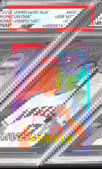 2018 Topps Heritage Shohei Ohtani Purple Chrome PSA 10