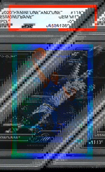 2020-21 Panini One and One Desmond Bane Purple #/25 PSA 10 GEM MINT