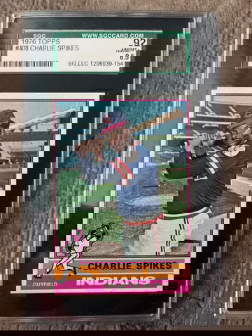 1976 Charlie Spikes SGC 92 NM/MT+ #408