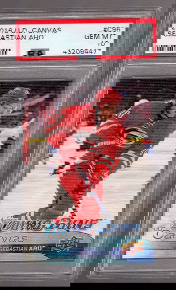Sebastian Aho 2016-17 Upper Deck Young Canvas Guns RC