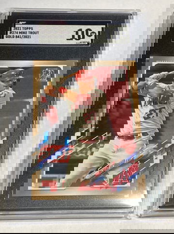 2021 Topps Mike Trout Gold 841/2021 10 Gem-mint