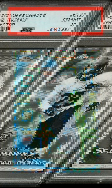 2010 TOPPS EARL THOMAS CHROME XFRACTOR #C135 PSA 10 FB.C2.25