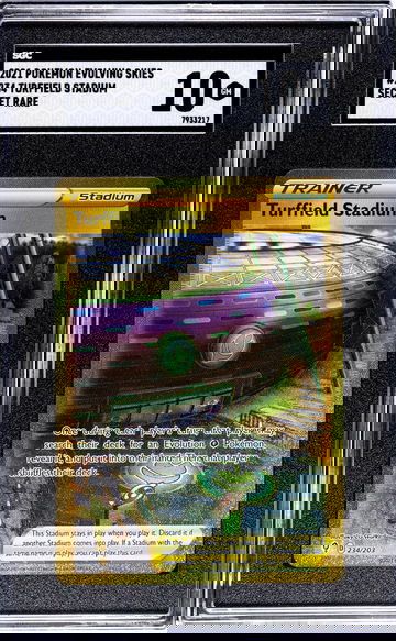 2021 Pokemon Evolving Skies #234 Turffield Stadium Secret Rare SGC 10