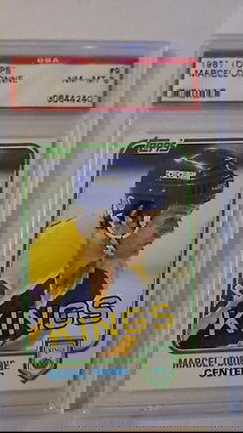 1981 82 Topps #9 Marcel Dionne Los Angeles Kings Hall of Fame PSA 8