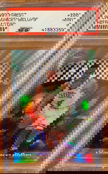 1997 CHAUNCEY BILLUPS RC FINEST #286 846/1090 UNCOMMON REFRACTOR PSA 9 MINT