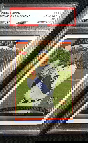 2006 Topps #641 Justin Verlander PSA 10 GEM MINT Detroit Tigers ROOKIE RC