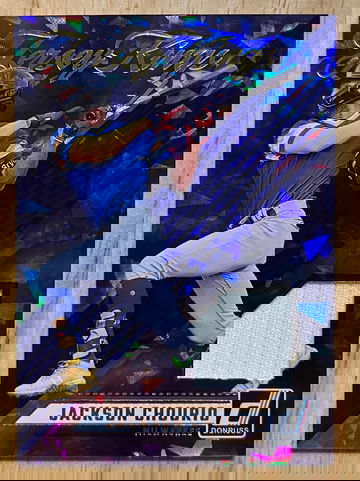 2024 Panini Donruss Jackson Chourio JK-JC Jersey Kings Cracked Ice