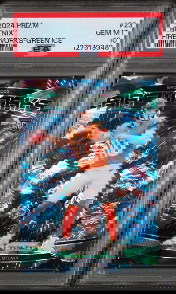 2024 Panini Prizm Green Ice Bo Nix #23 PSA 10